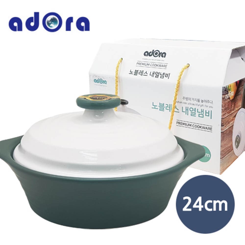 아도라 노블레스 국산 무균열 세라믹 내열 전골냄비 24cm