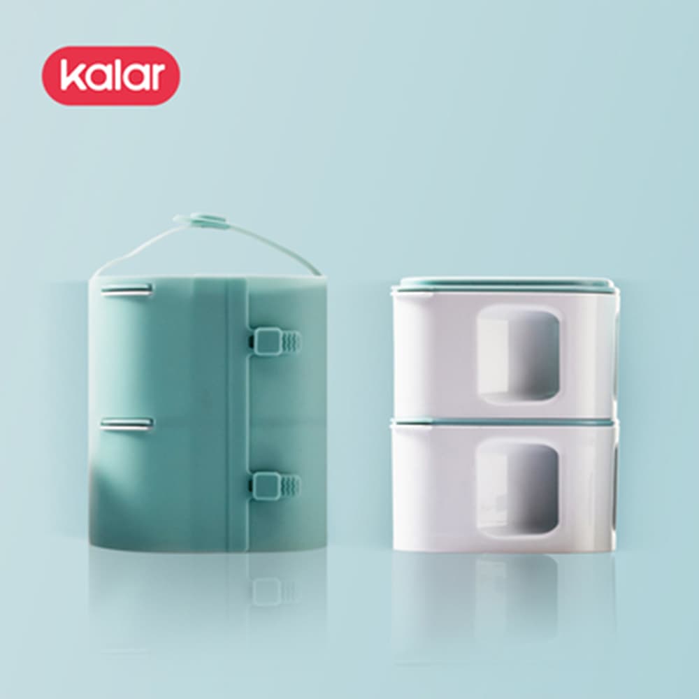 [Kalar] 칼라 2단 도시락 파스텔그린