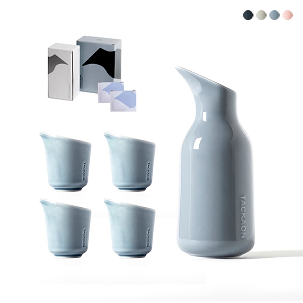 탁가온 주병1pc+술잔 4pcs+선물용 패키지 포함