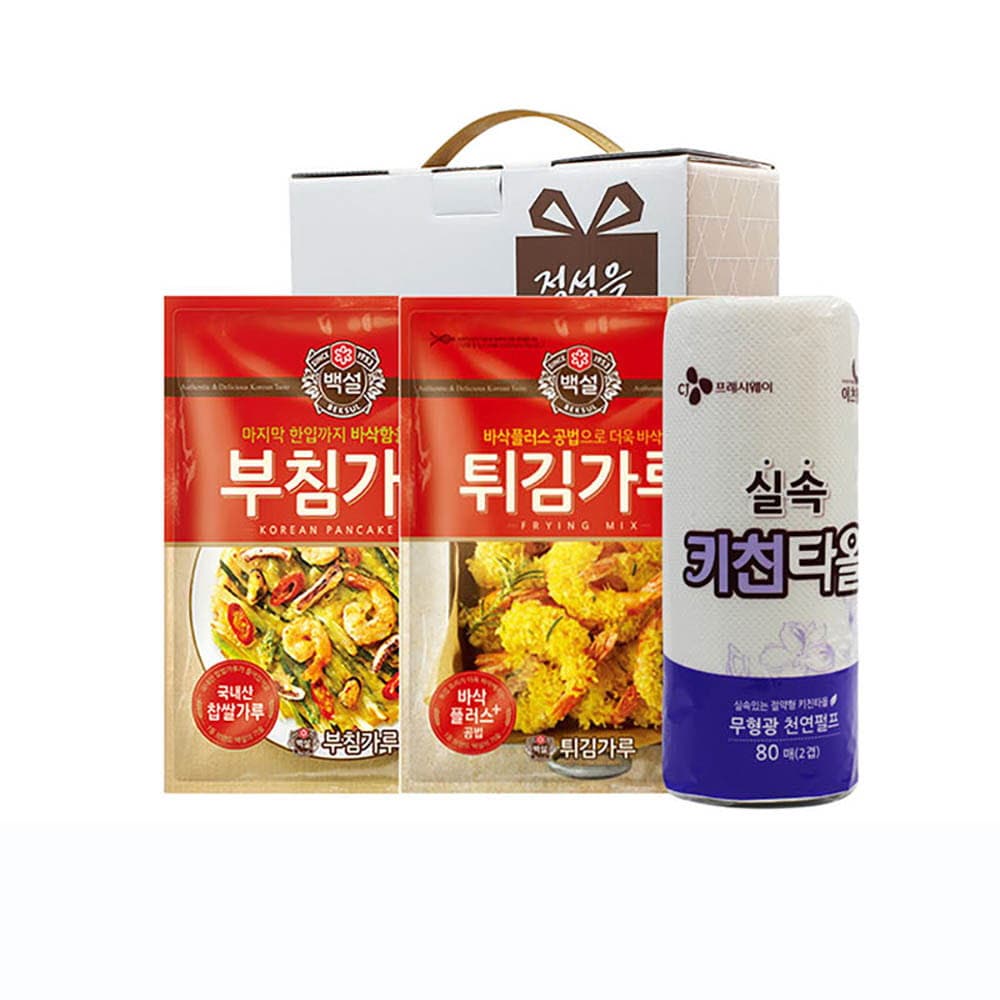 CJ부침가루,튀김가루,CJ키친타올3종세트