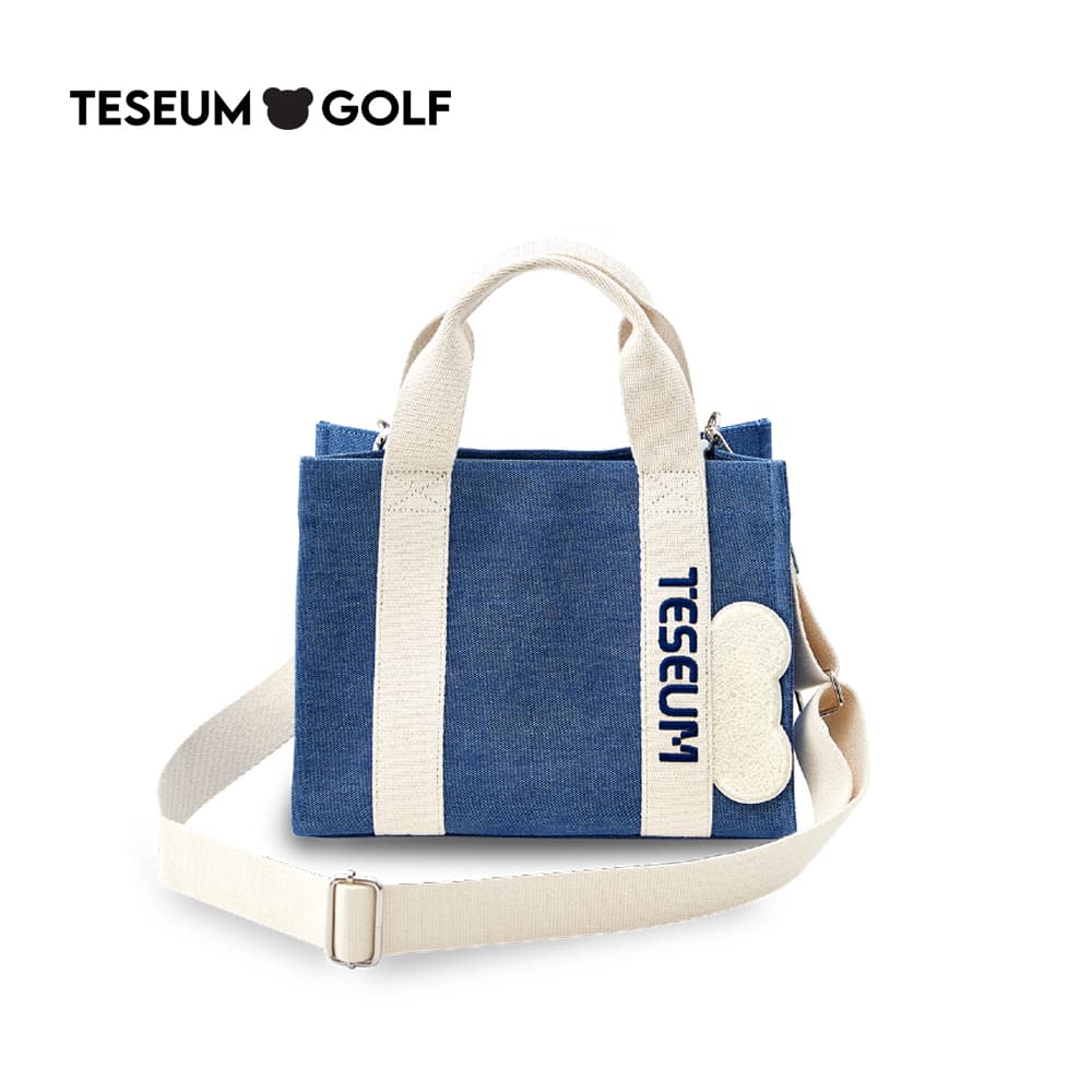 [TESEUM GOLF]테지움 캔버스 토트백 데님