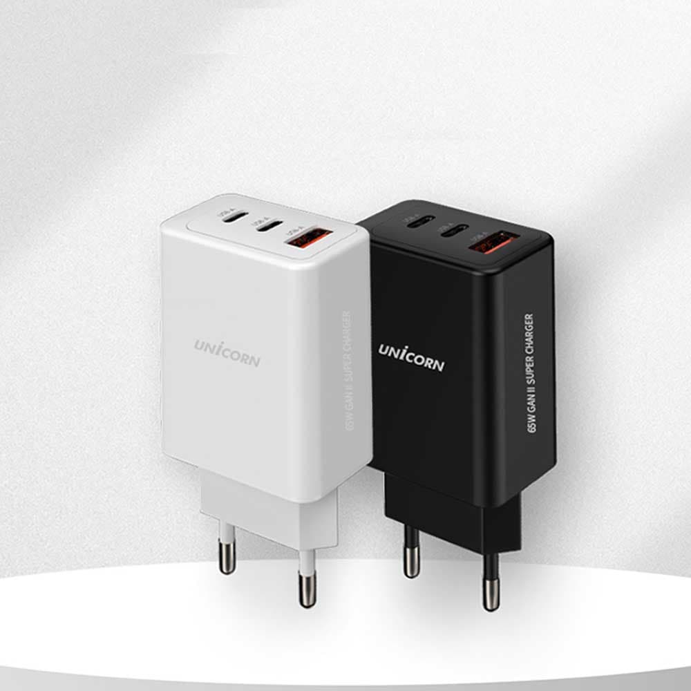 유니콘 멀티 3포트 GaN 65W PD 초고속충전기 갤럭시 아이폰 KA-650PD