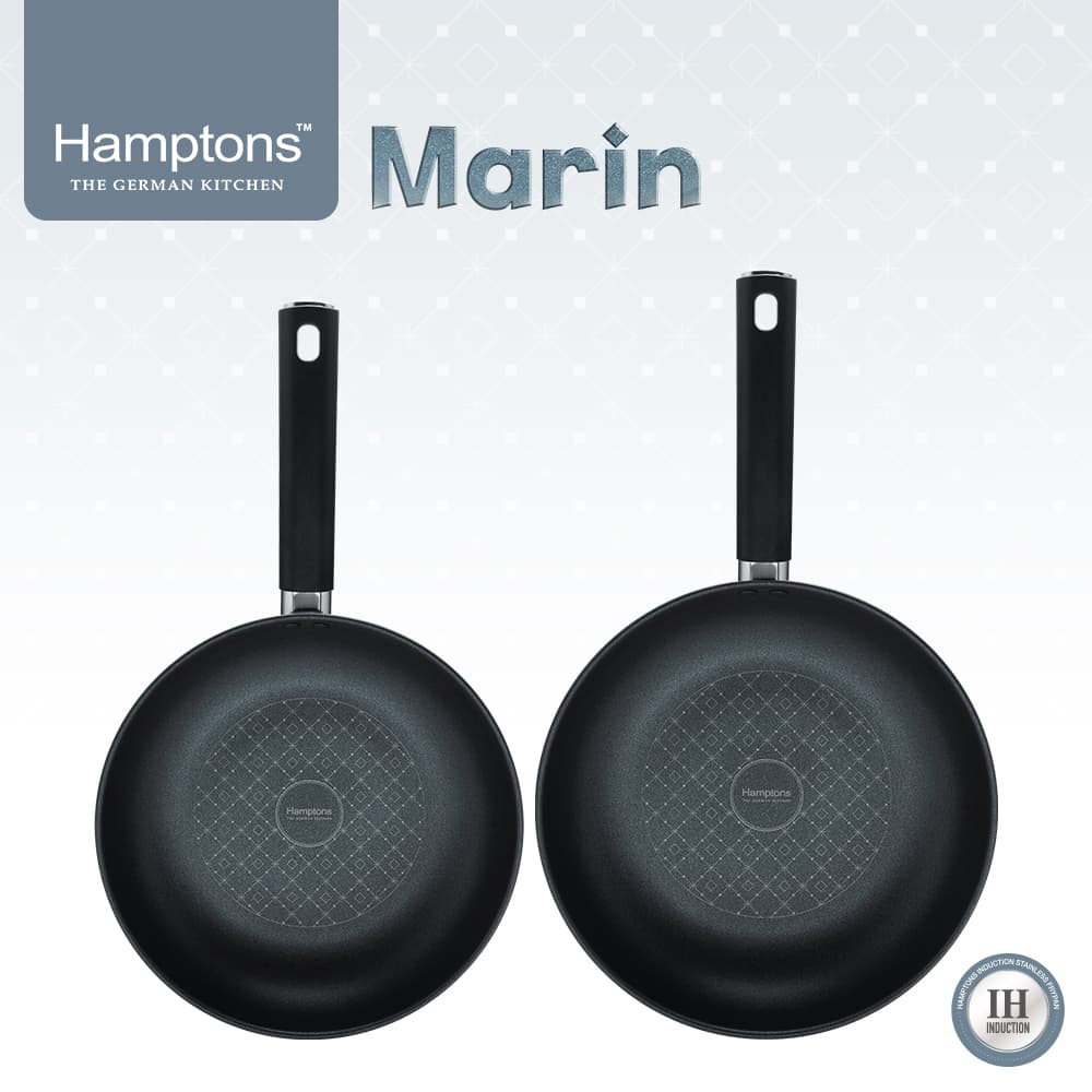 Hamptons 햄튼 마린(Marin) 인덕션 후라이팬 24F+26F 2종-D HTMR-4F6F