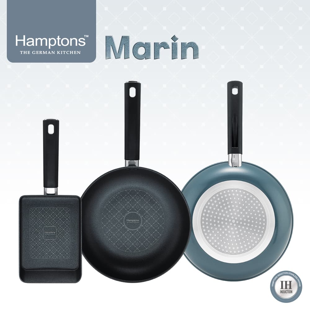 Hamptons 햄튼 마린(Marin) 인덕션 후라이팬 18F+24F+26F 3종-A HTMR-8SF4F6F