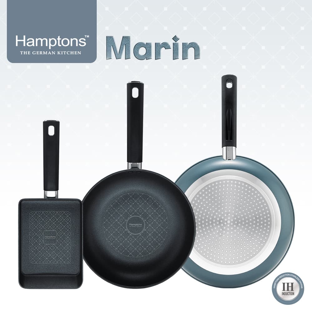 Hamptons 햄튼 마린(Marin) 인덕션 후라이팬 18F+24F+28F 3종-B HTMR-8SF4F8F
