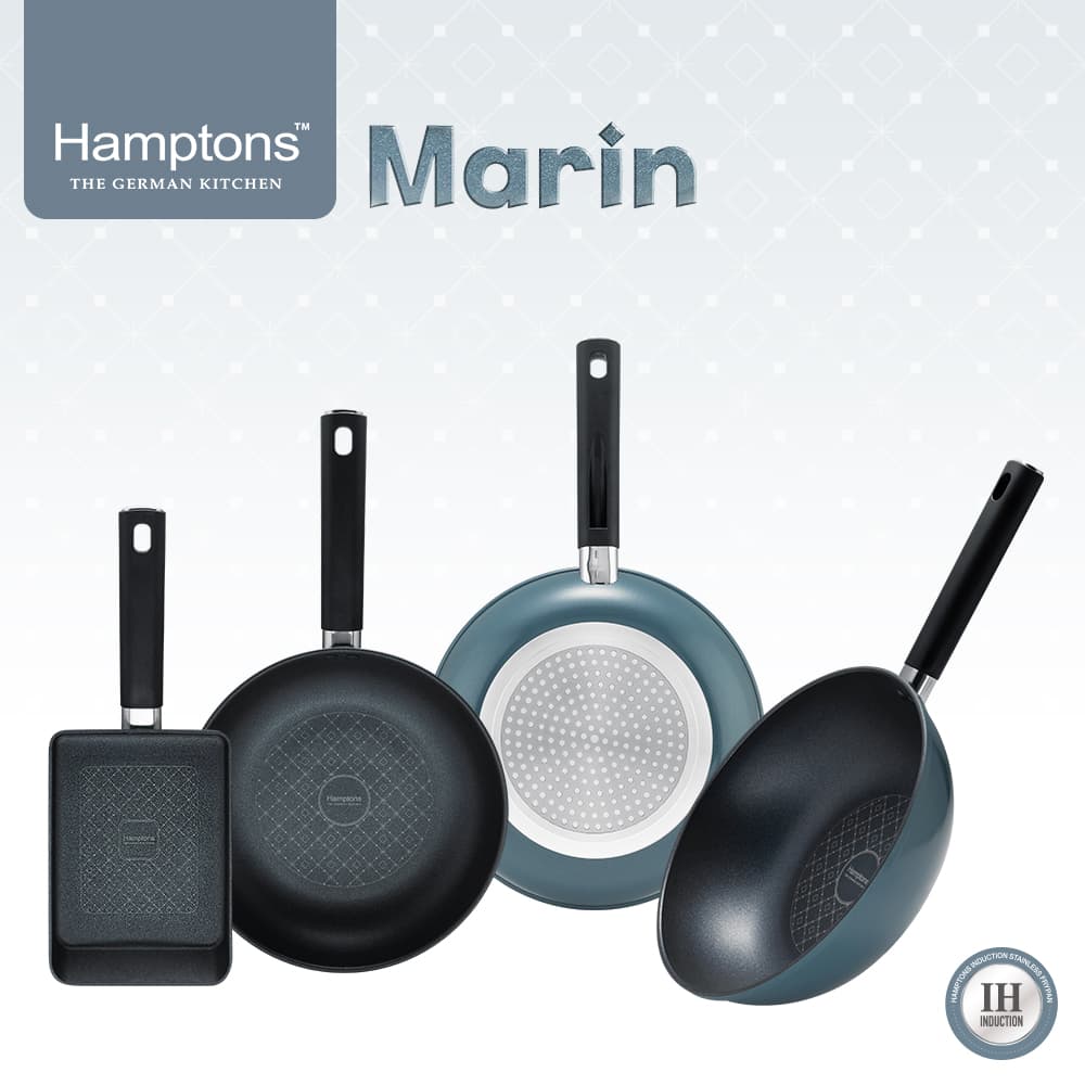 Hamptons 햄튼 마린(Marin) 인덕션 후라이팬 18F+24F+26F+26W 4종세트-A HTMR-8SF4F6F6W