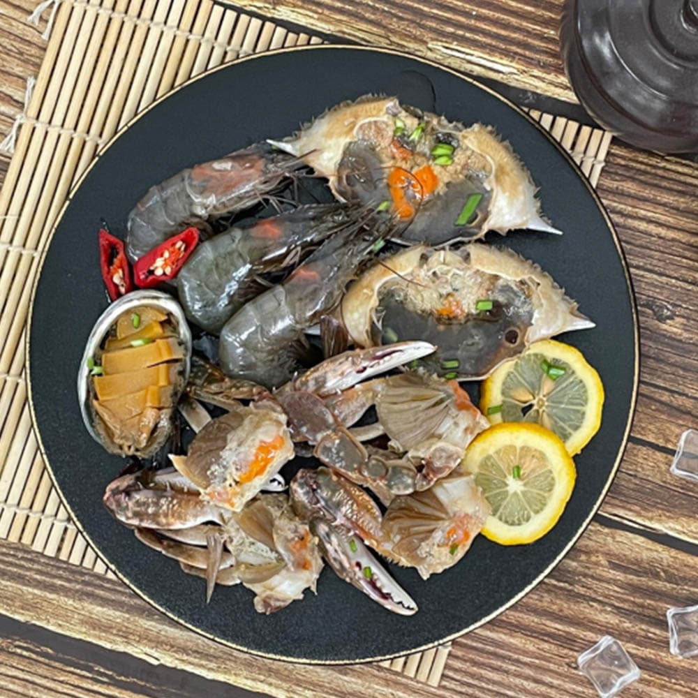 [유통기한할인]꽃게 새우 전복 정식 1kg/24년10월25일까지