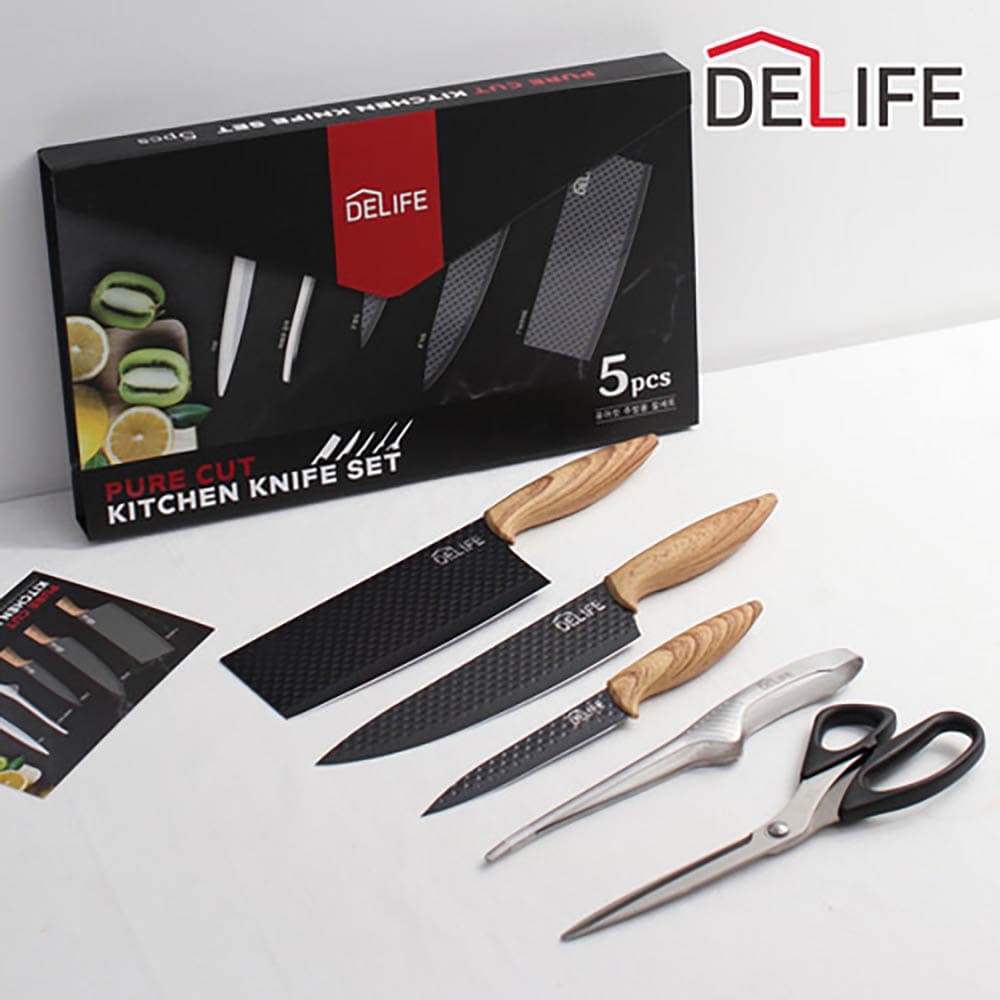 디라이프 퓨어컷 주방용 칼세트 (5PCS) DLA-PCK5S