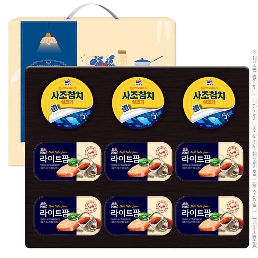 사조 혼합세트3-6호(참치3개,라이트팜6개)