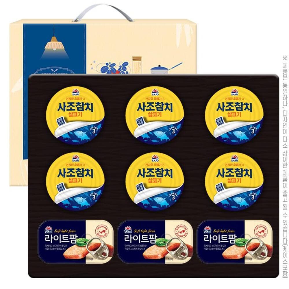 사조 혼합세트6-3호(참치6개,라이트팜3개)