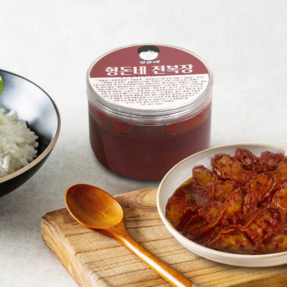 명품식탁 완도산 양념전복장 300g