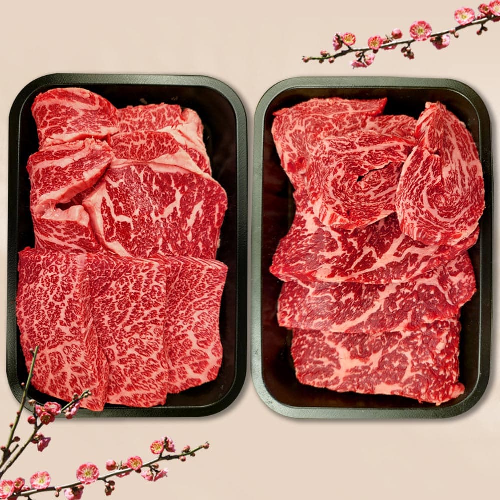 1++투플한우 구이세트 채끝,새우살 400g 1팩 2종(냉장)