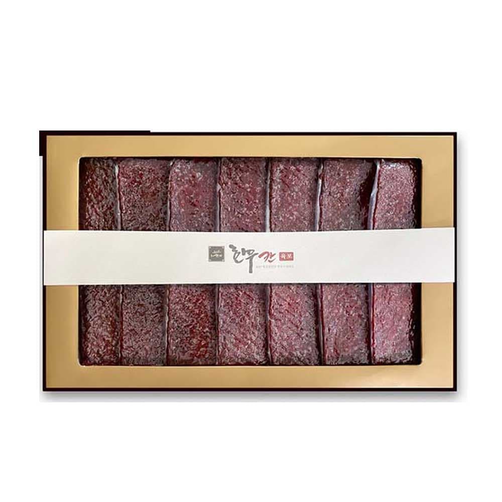 [기간한정특가][칸육포] 칸수제 한우육포 선물세트 420g_쇼핑백