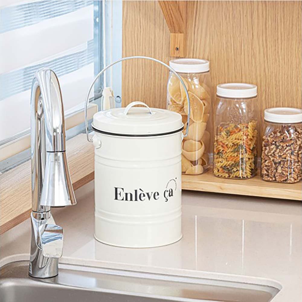 아이언 싱크대 음식물 쓰레기통 3L (2type)