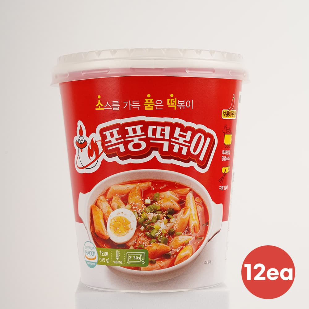 폭풍 떡볶이컵 175g*12ea