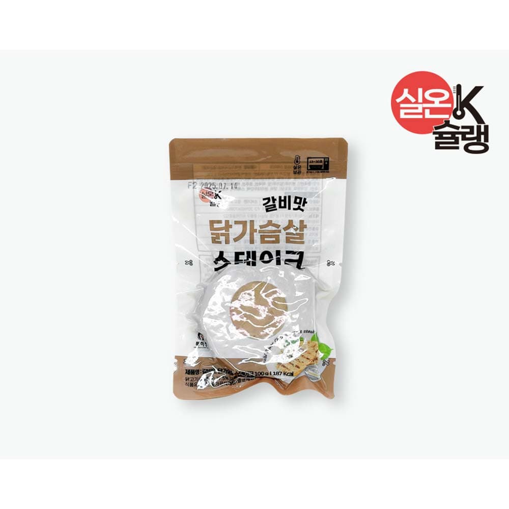 실온K슐랭 갈비맛 닭가슴살 스테이크 100g*10개