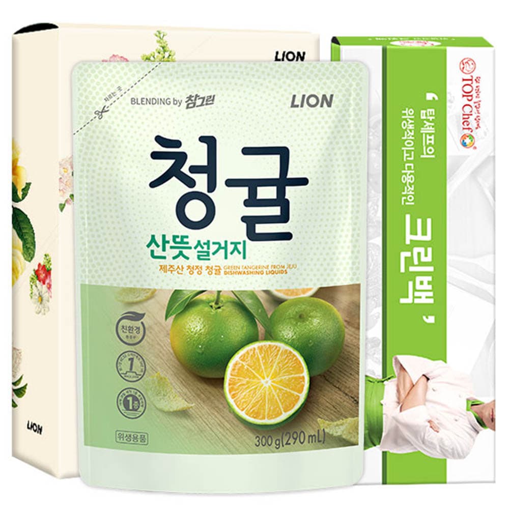 Dishmatic 철손잡이 수세미+리필2개