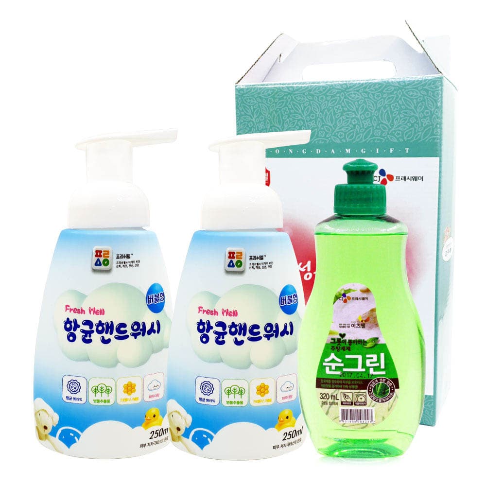 CJ순그린(320용기),핸드워시*2개 3종세트 02077