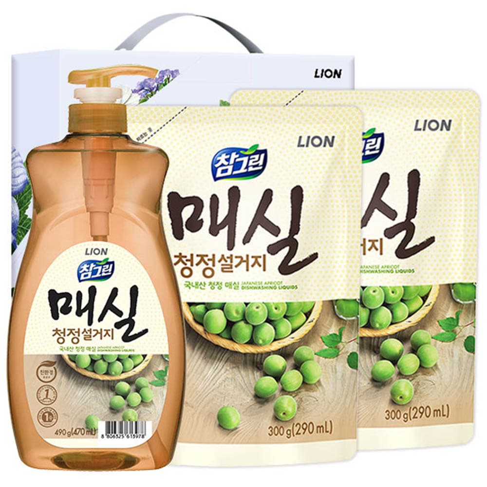 (친환경)참그린매실490펌프 매실300리필2P(3종)