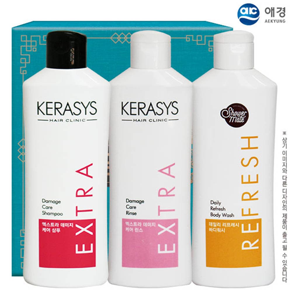 애경 케라시스샴푸180용기 린스180용기 샤워메이트(3종)