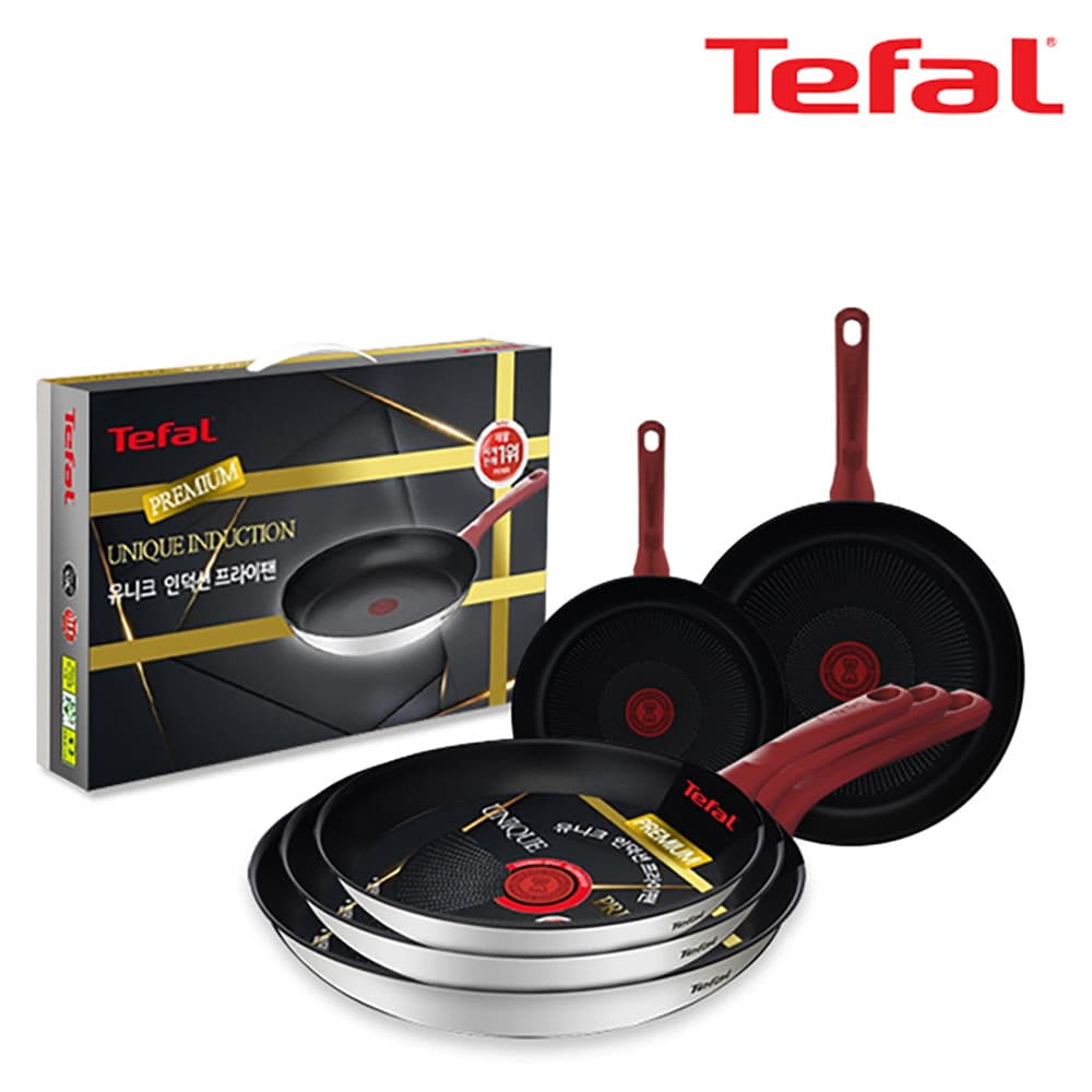 테팔 유니크 인덕션 프리미엄 프라이팬 20cm+24cm+26cm+28cm+30cm CT1-UQFP2024262830