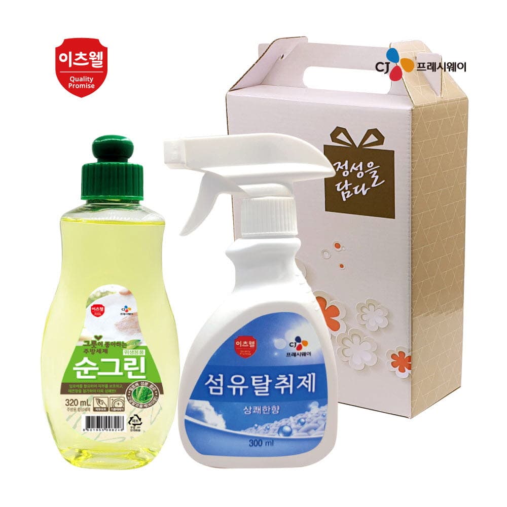 CJ섬유탈취제,순그린320(용기)2종세트
