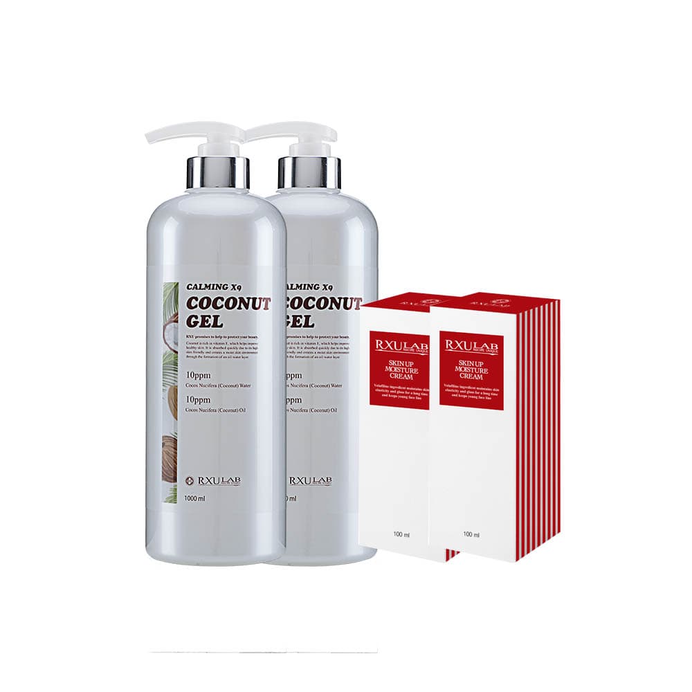 알엑스유랩 코코넛 겔 1000ml 2개+스킨업 모이스춰 크림 100ml 2개 증정