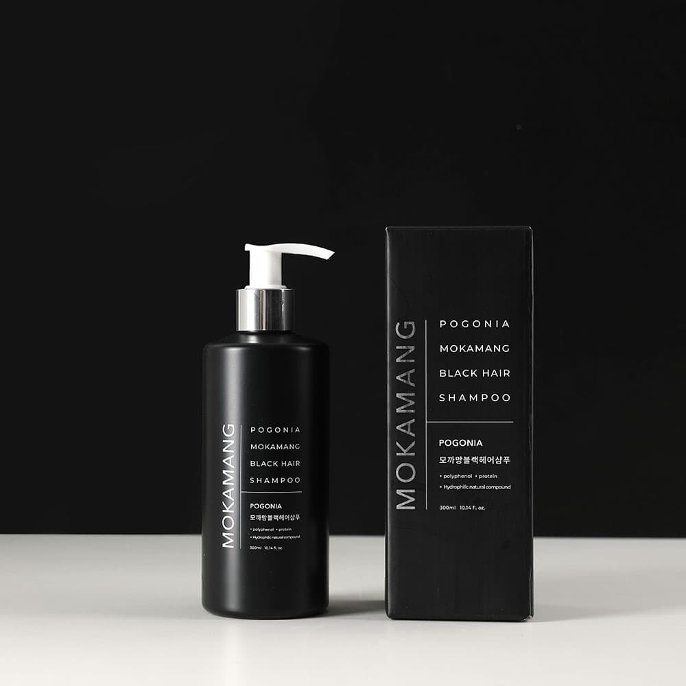 포고니아 모까망 블랙 헤어 샴푸 300ml/임산부도 사용가능한 천연발색샴푸
