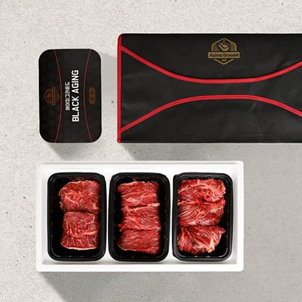안동바른한우 1등급 한우 구이혼합 선물세트1호 1.2kg(등심400g,채끝400g,갈비살 400g)