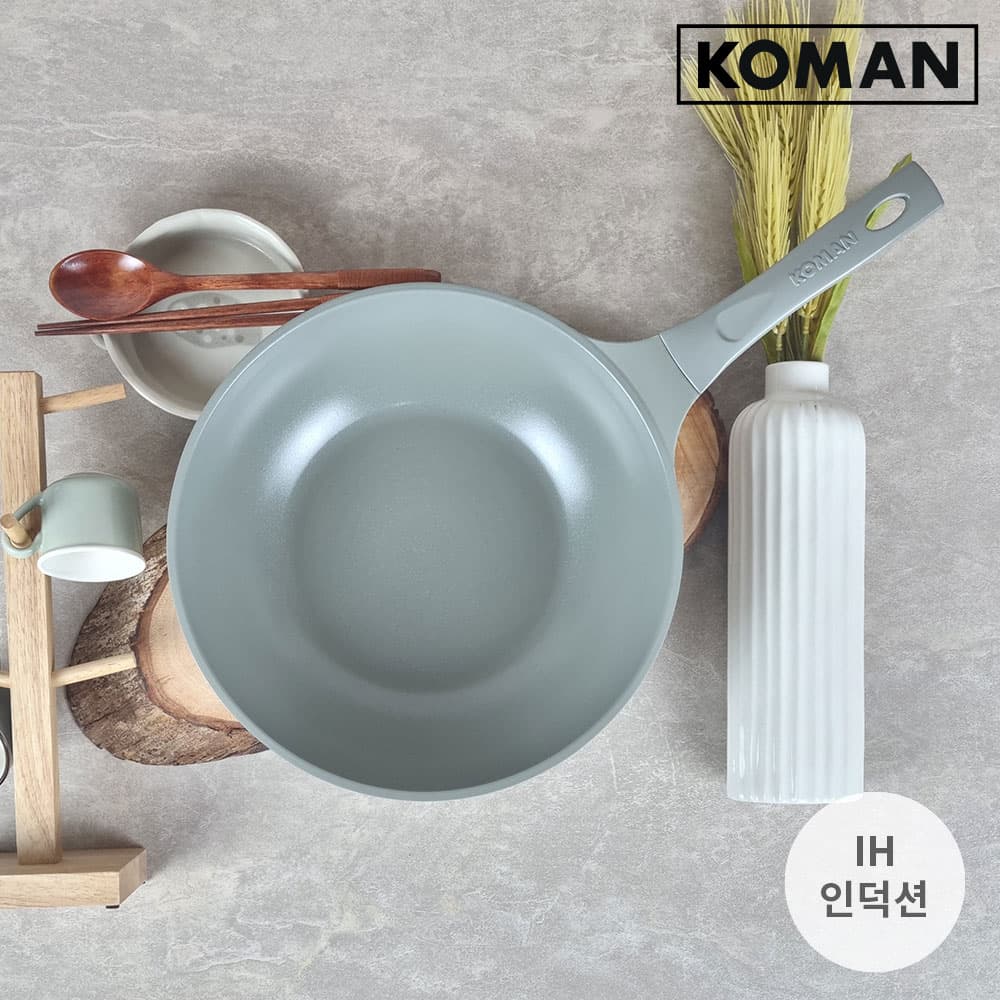 코맨 레이유 IH 세라믹코팅 궁중팬 28cm