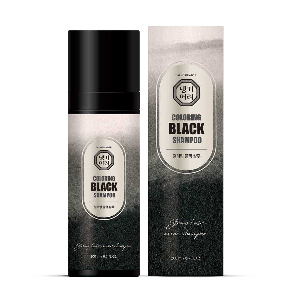 댕기머리 컬러링 블랙 스피드 염색샴푸 200ml 2병