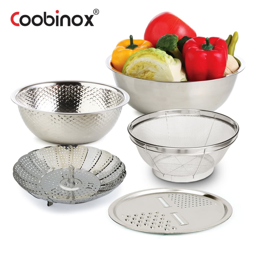 쿠비녹스 믹싱볼 쌀함박 채찜판 채칼 5종 세트 CO-1145