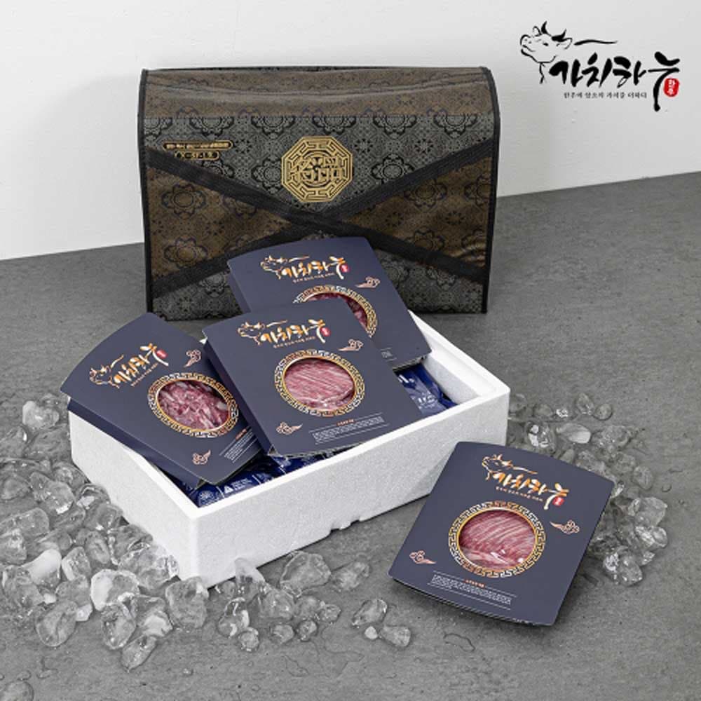 가치하누 한우암소1++스테이크1.2kg (보섭살400g+400g+400g +스테이크시즈닝(3EA) +100% 올리브오일(3EA))