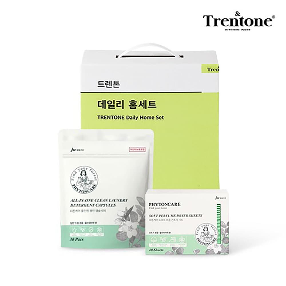 트렌톤 피톤케어 캡슐세제&건조기시트 2종(캡슐세제 30개입+건조기시트 40매)