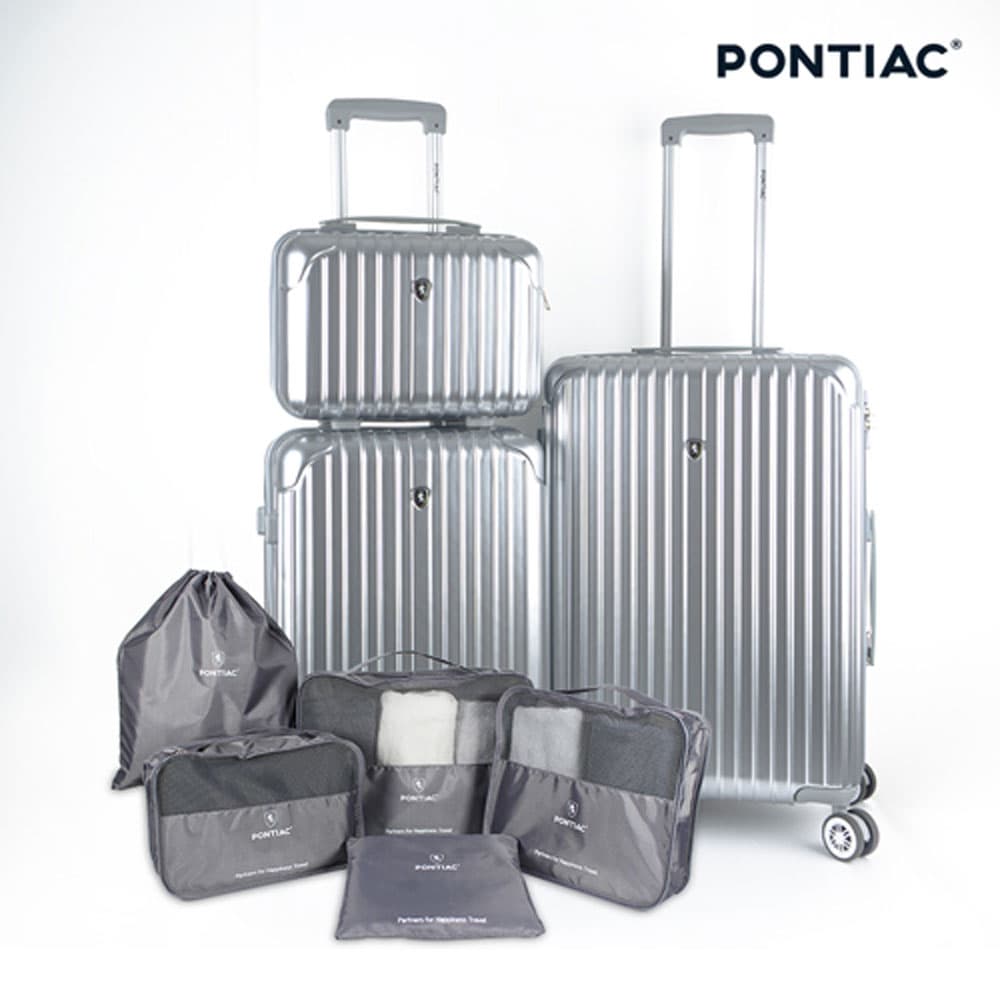 폰티악 테스 메탈PC 여행용캐리어20+24인치+레디백+파우치5종 PON-TS2024, PON-TS2424, PON-TS10, PON-TS2050