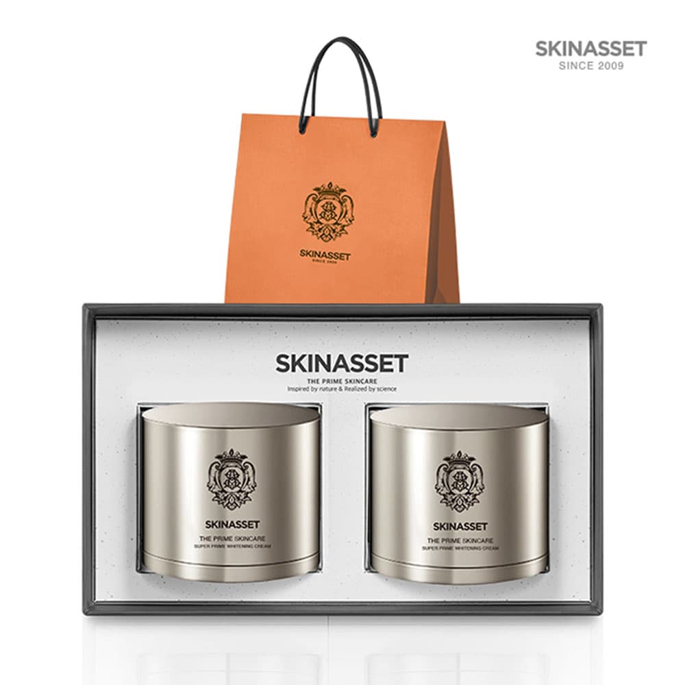 SKINASSET 스킨에셋 슈퍼프라임 화이트닝 크림 듀오세트