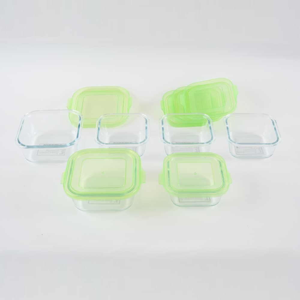 데시오 그린 내열용기 정사각 6종세트 (400ml * 4 + 520ml * 2) (인박스)