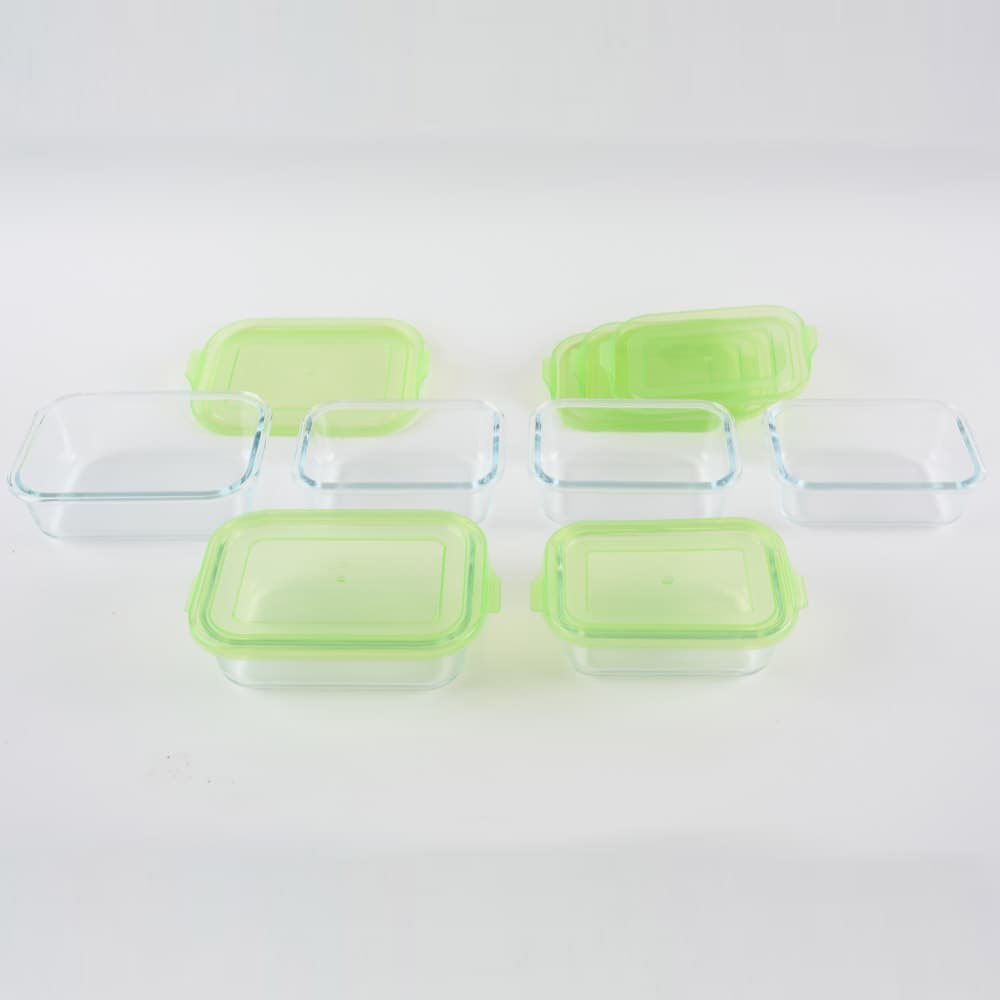 데시오 그린 내열용기 직사각 6종세트 (400ml * 4 + 640ml * 2) (인박스)