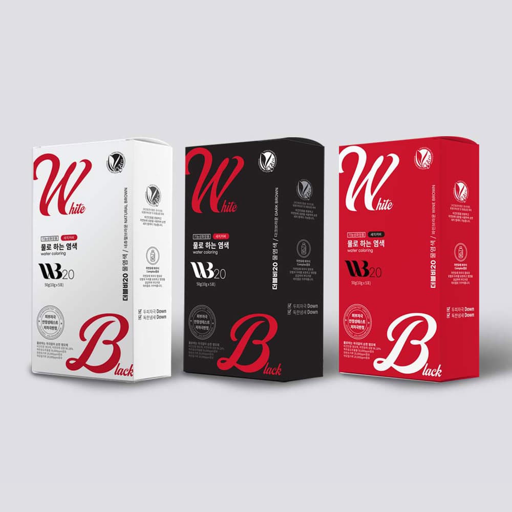비건 물염색 저자극 새치커버 WB20 3가지컬러