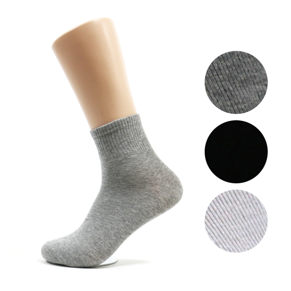 비버리힐즈폴로클럽 남성용 미니 무지 발목양말 1묶음 10켤레 socks-3006 상세이미지