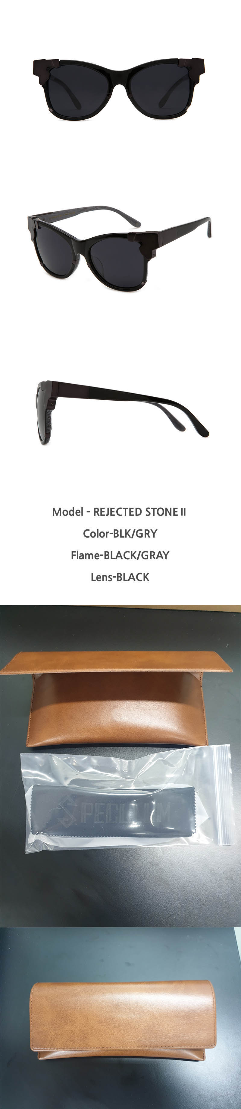 스페쿨룸 선글라스 REJECTED STONEⅡ BLK/GRY 상세이미지