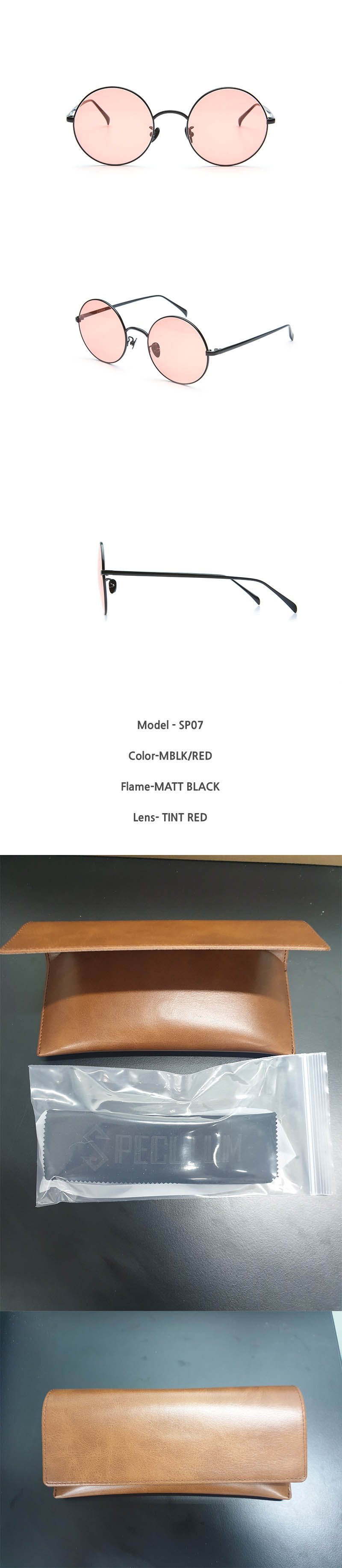 스페쿨룸 선글라스 SP07 MBLK/RED 상세이미지
