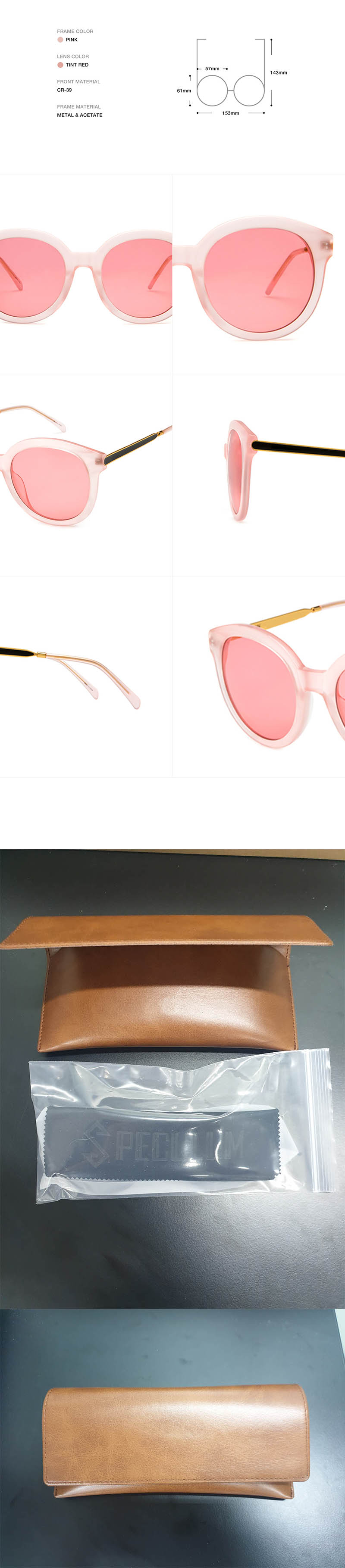 스페쿨룸 선글라스 SP101 PIN/TINT PINK 상세이미지