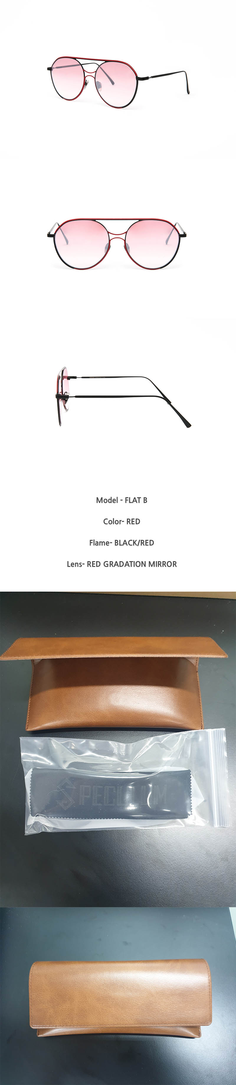 스페쿨룸 선글라스 FLAT B RED 상세이미지
