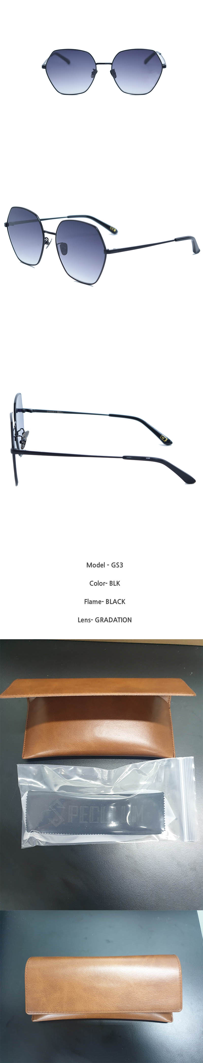 스페쿨룸 선글라스 GS3 BLK 상세이미지