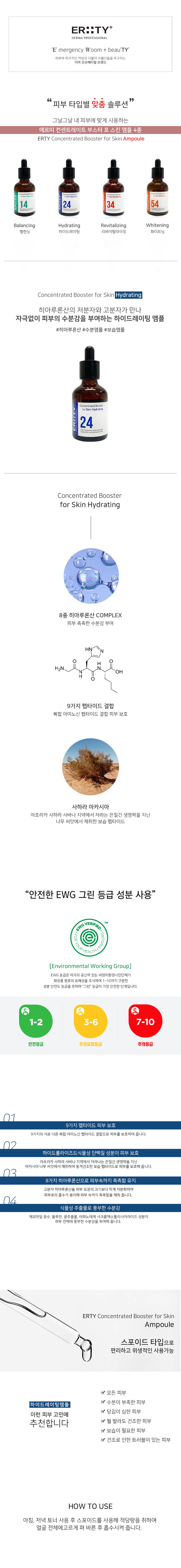 에르띠 24 컨센트레이트 부스터 포 스킨 하이드레이팅 앰플 50ml 상세이미지