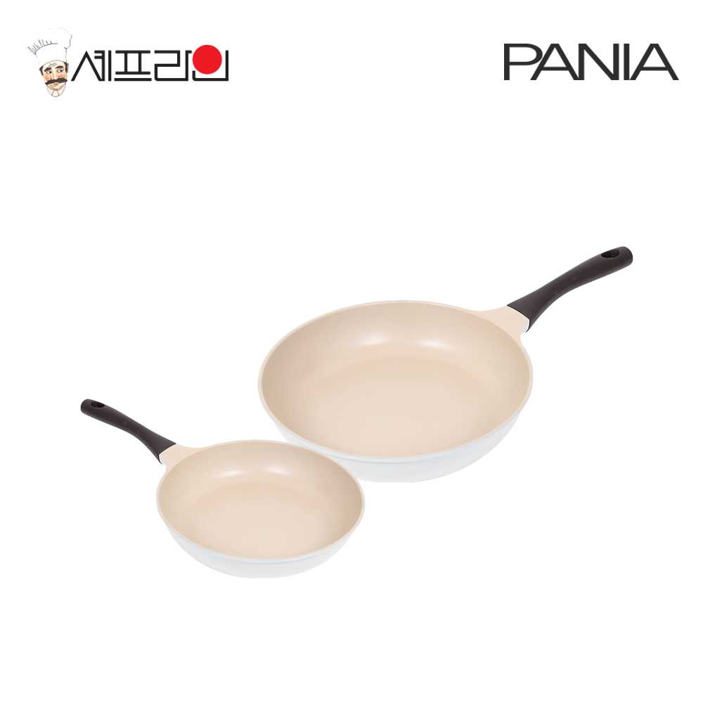 셰프라인 페니아(pania) 인덕션 IH 크림후라이팬 2종세트(20+28) 상세이미지