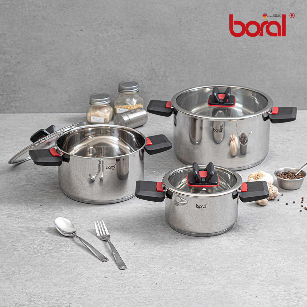 보랄 접이식 스텐 냄비세트 6p BH-FH06P (냄비17cm+냄비21cm+냄비25cm+뚜껑3ea) 상세이미지