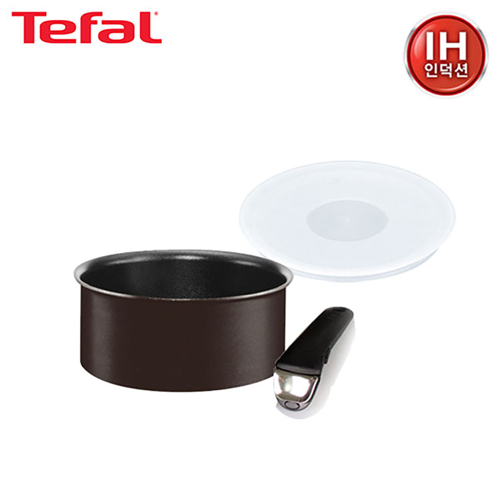 테팔 매직핸즈 IH 초콜릿 냄비 18cm+매직핸즈 밀폐뚜껑 18cm+10년 안심 손잡이(B) 상세이미지