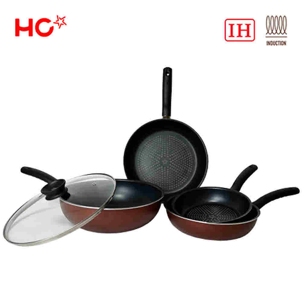 해피콜 셀렉트 IH 인덕션 프라이팬 5종A(IH 프라이팬 20cm, 프라이팬 24cm,프라이팬 28cm,궁중팬 28cm,유리뚜껑 28cm) 상세이미지